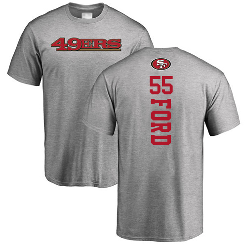 Men San Francisco 49ers Ash Dee Ford Backer #55 NFL T Shirt